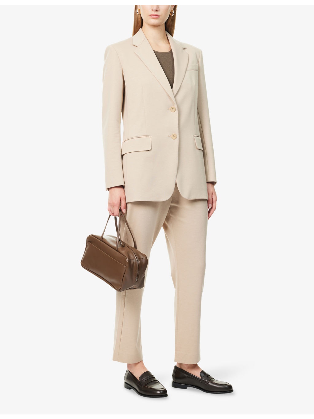 Messina Notch-Lapels Stretch-Woven Blazer - 2