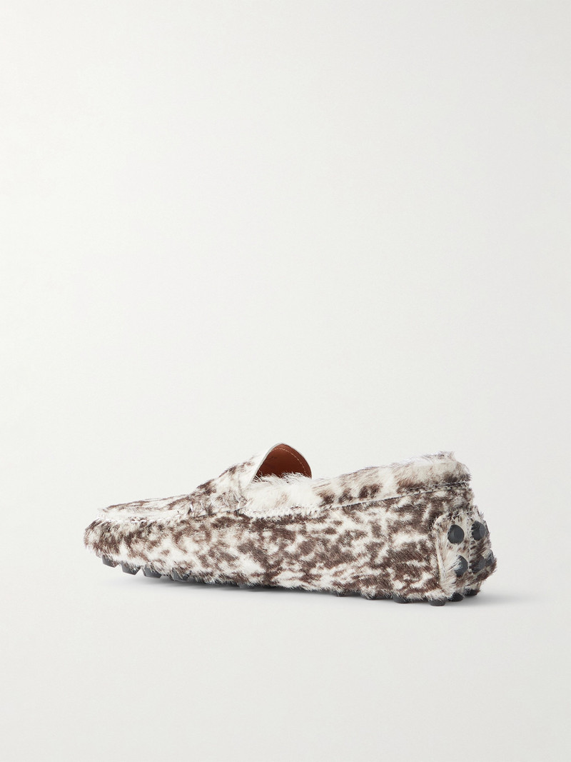 Gommino Leopard-print Pony Hair Loafers 3