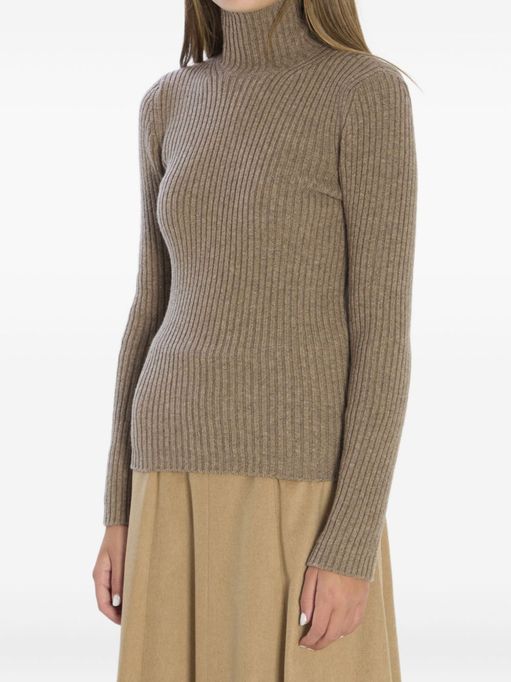 ribbed high-neck sweater - 2