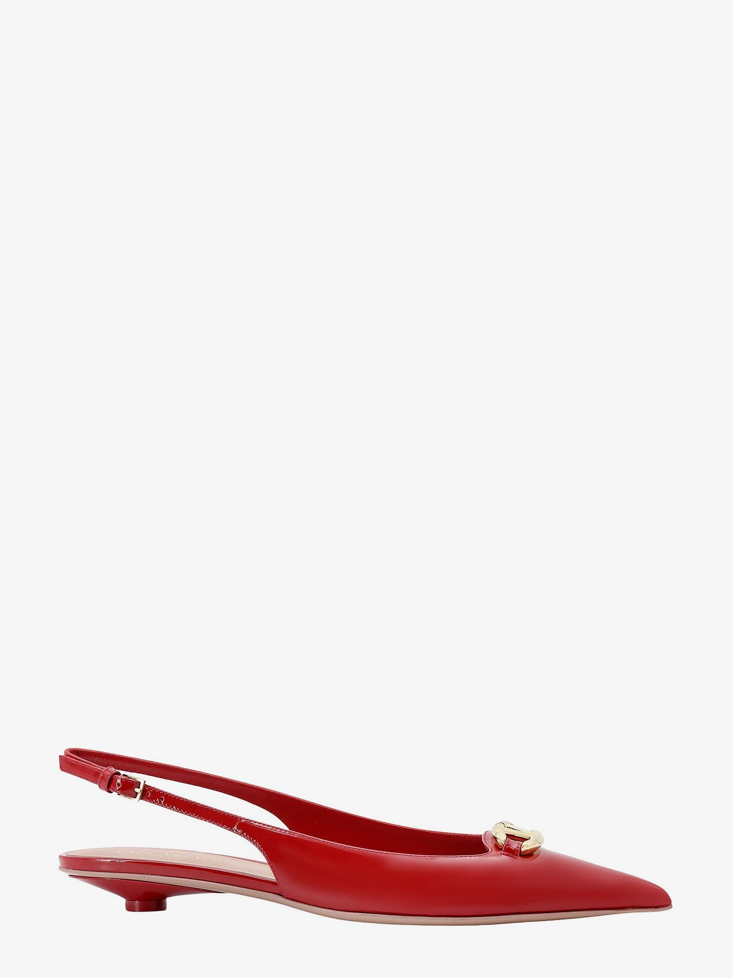 Patent Leather Slingback With Vlogo Signature Detail - 1