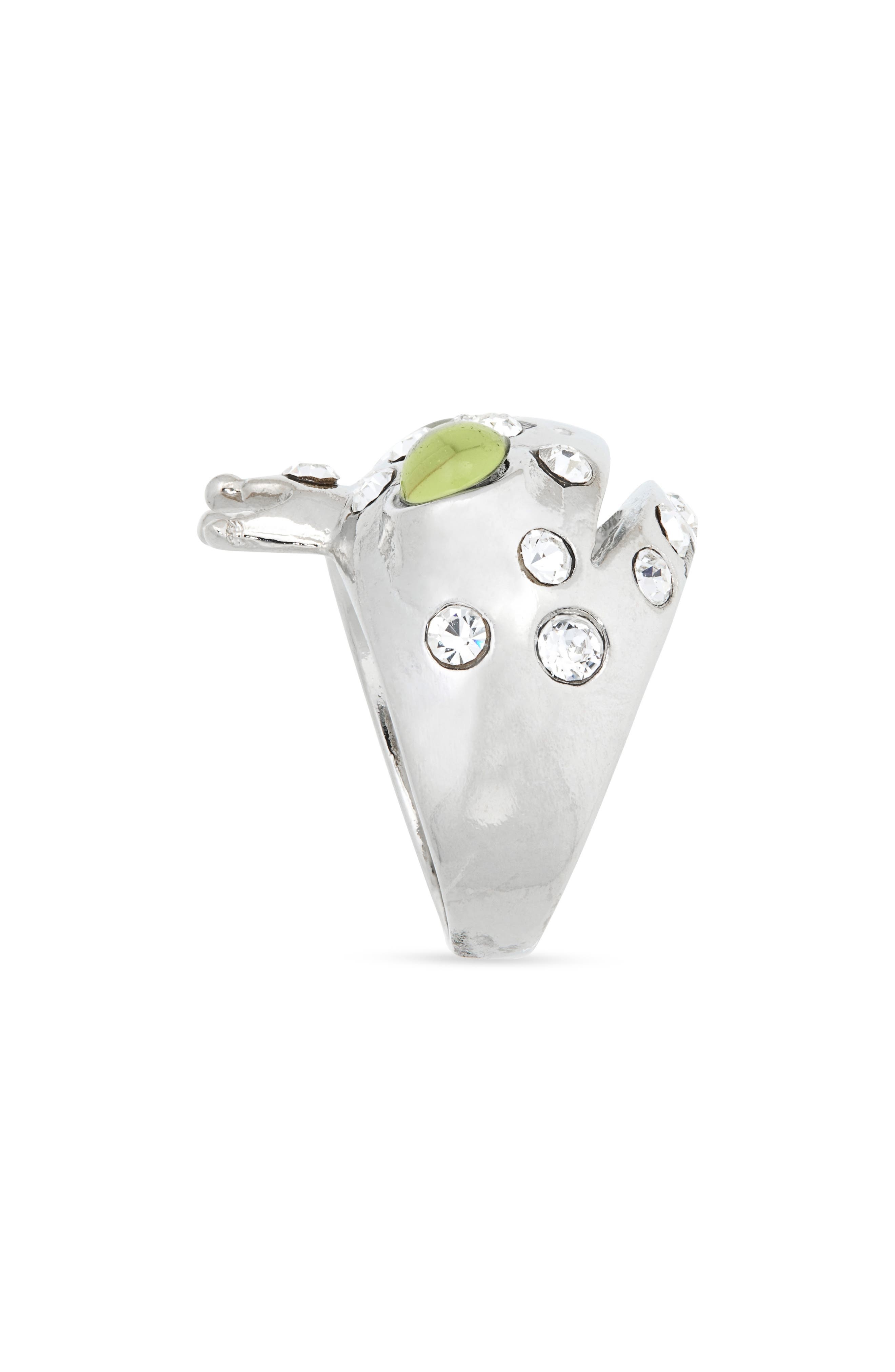 Collina Strada Frog Prince Recycled Pewter Ring in Silver Lime Freckles at Nordstrom - 3
