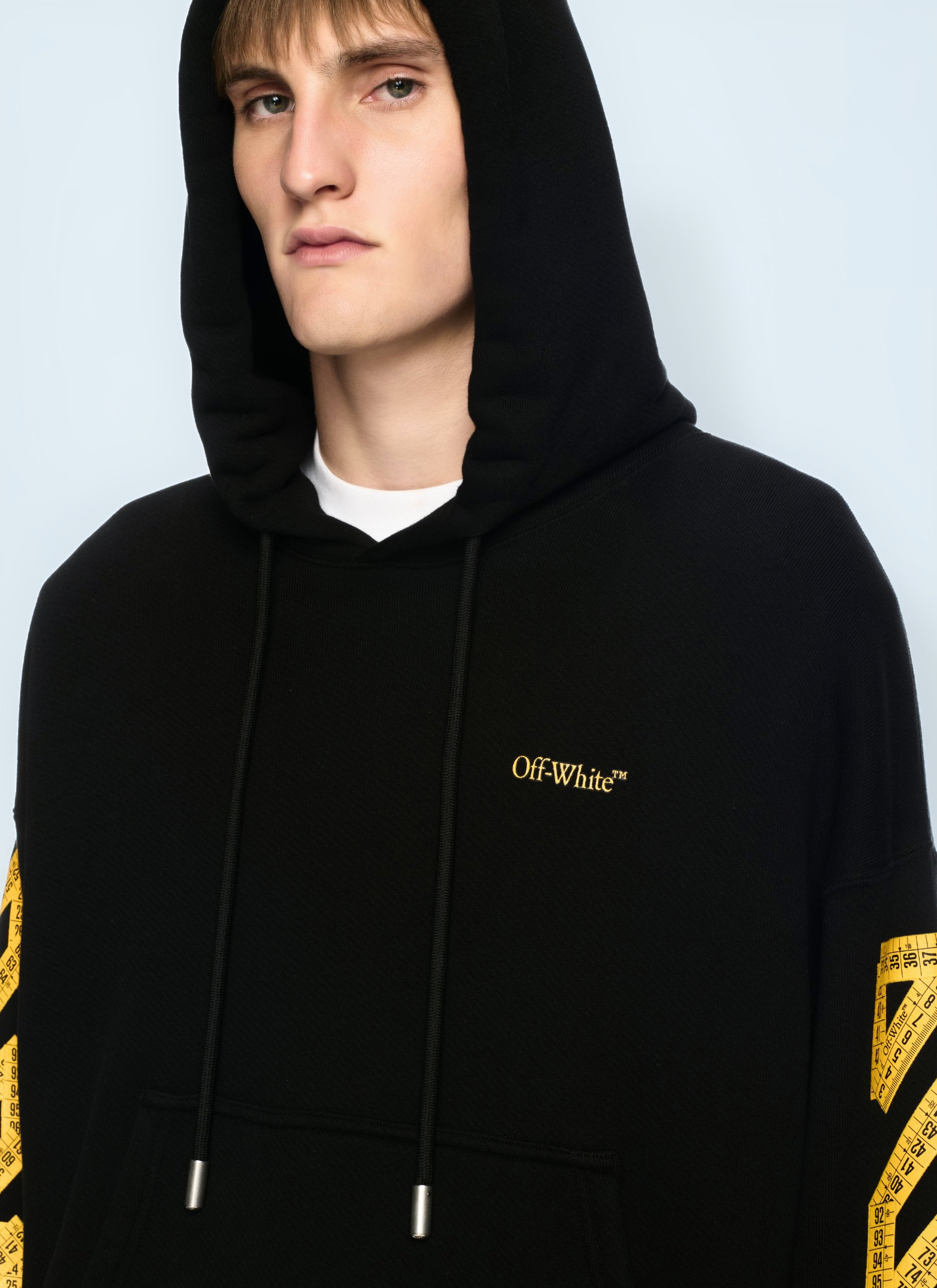 Off White Men Tape Arrow Hooded Sweatshirt - 4