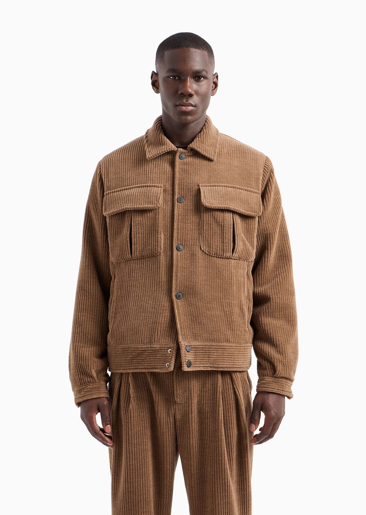 Ribbed wool blend velvet blouson - 2