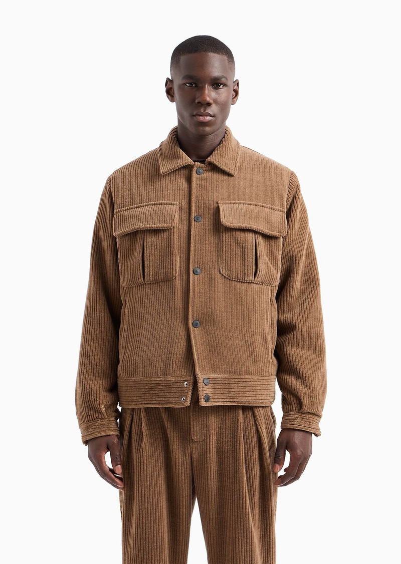 Ribbed wool blend velvet blouson 2