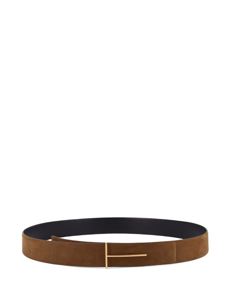 suede T-buckle belt 1