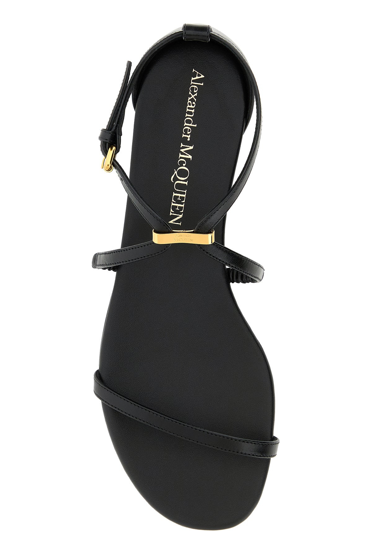 Black leather sandals - 4