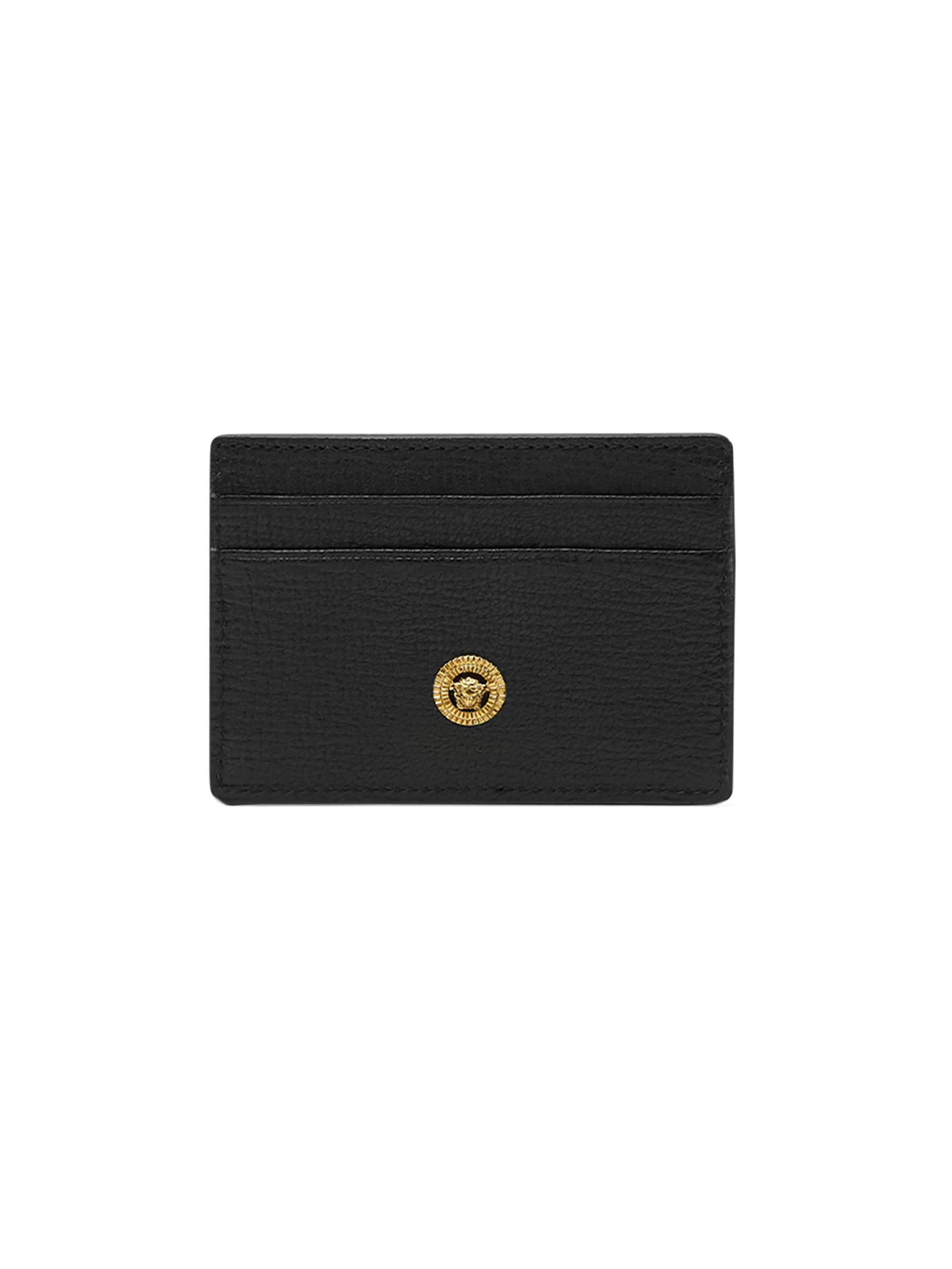 Men's Leather Card Case - Black Gold - 1