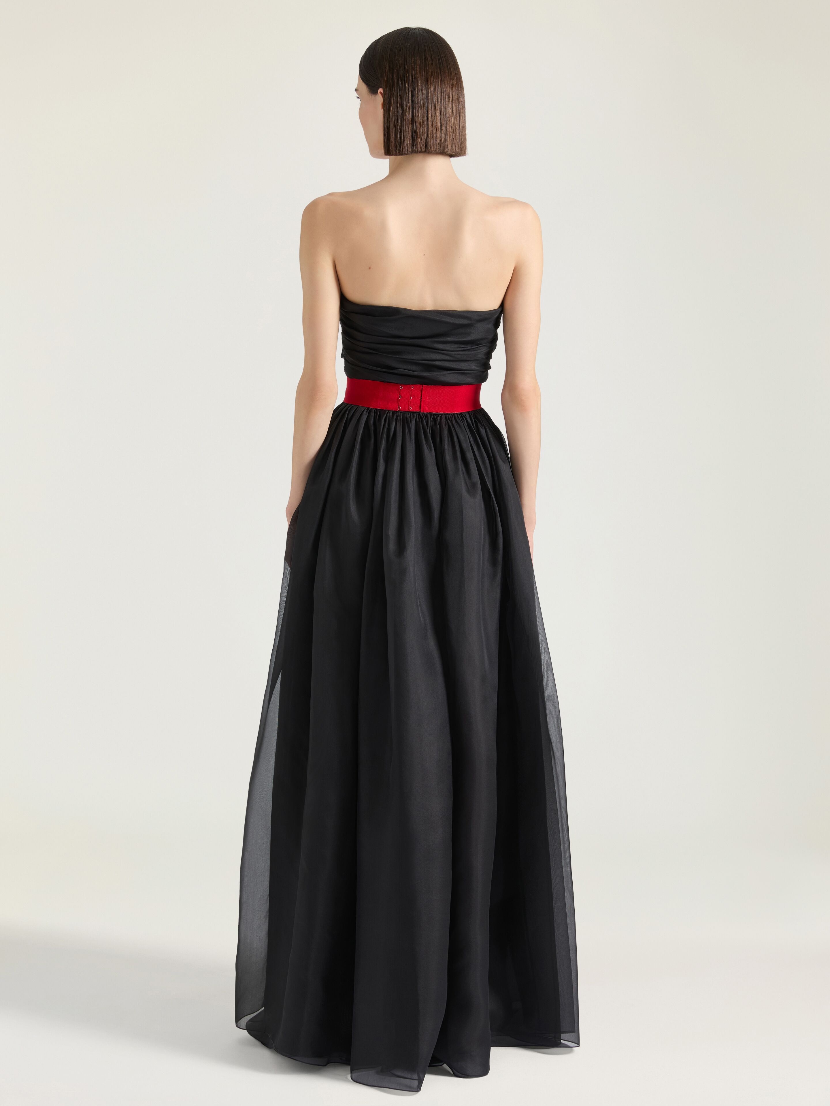 BUSTIER EVENING DRESS IN ORGANZA - 4