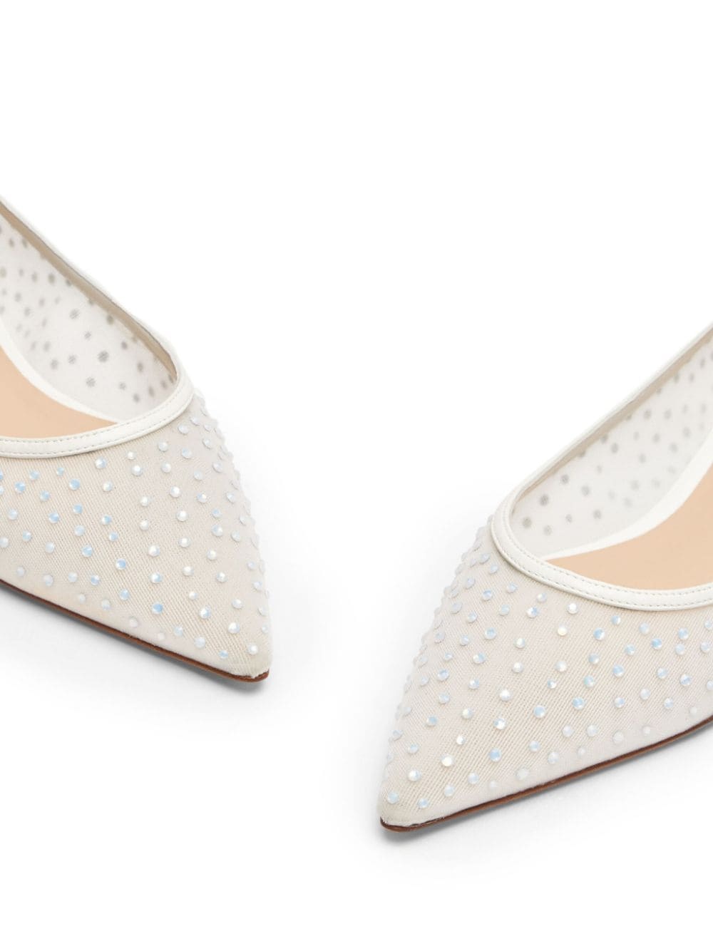 Emilia mesh crystal-embelished ballerina shoes - 6