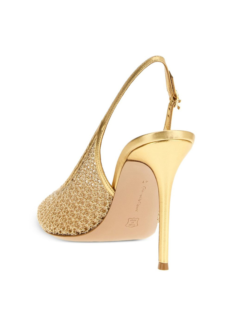 Gianvito Rossi Nikki metallic slingback pumps outlook