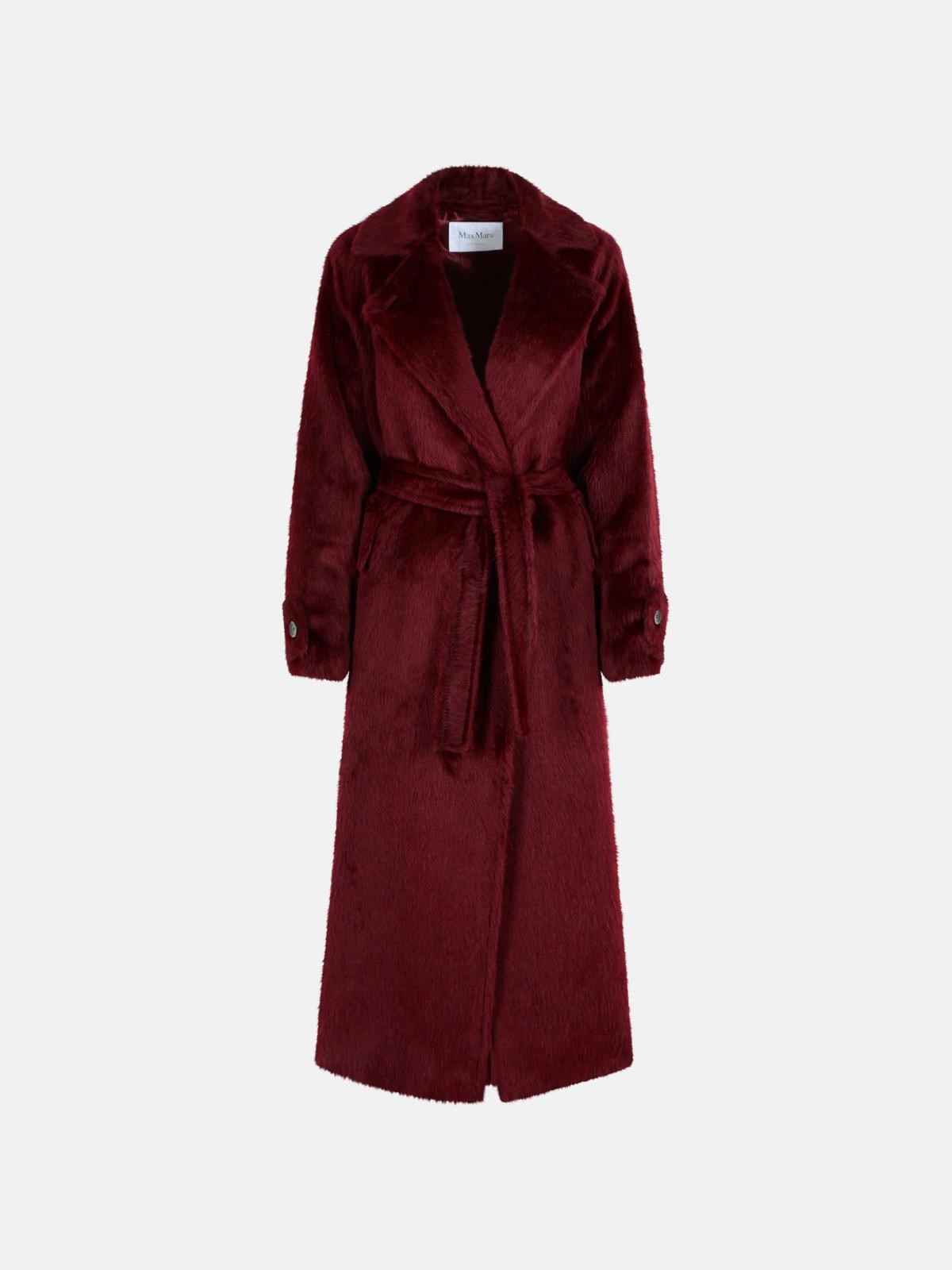 'ALBATA 1234' LONG COAT IN ALPACA AND CHERRY WOOL - 1