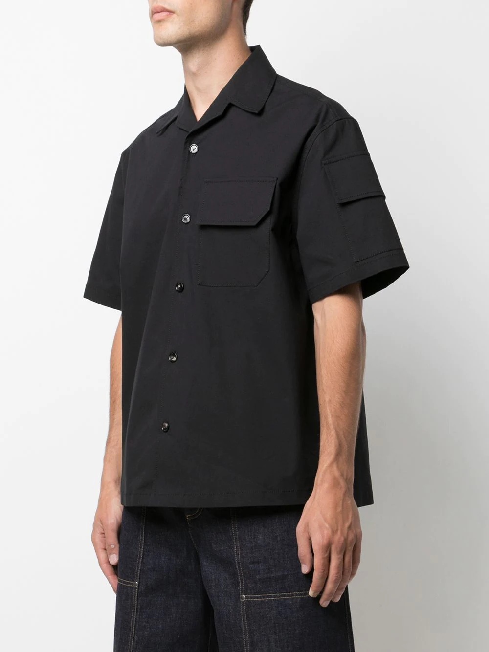 multiple-pocket short-sleeve shirt - 3