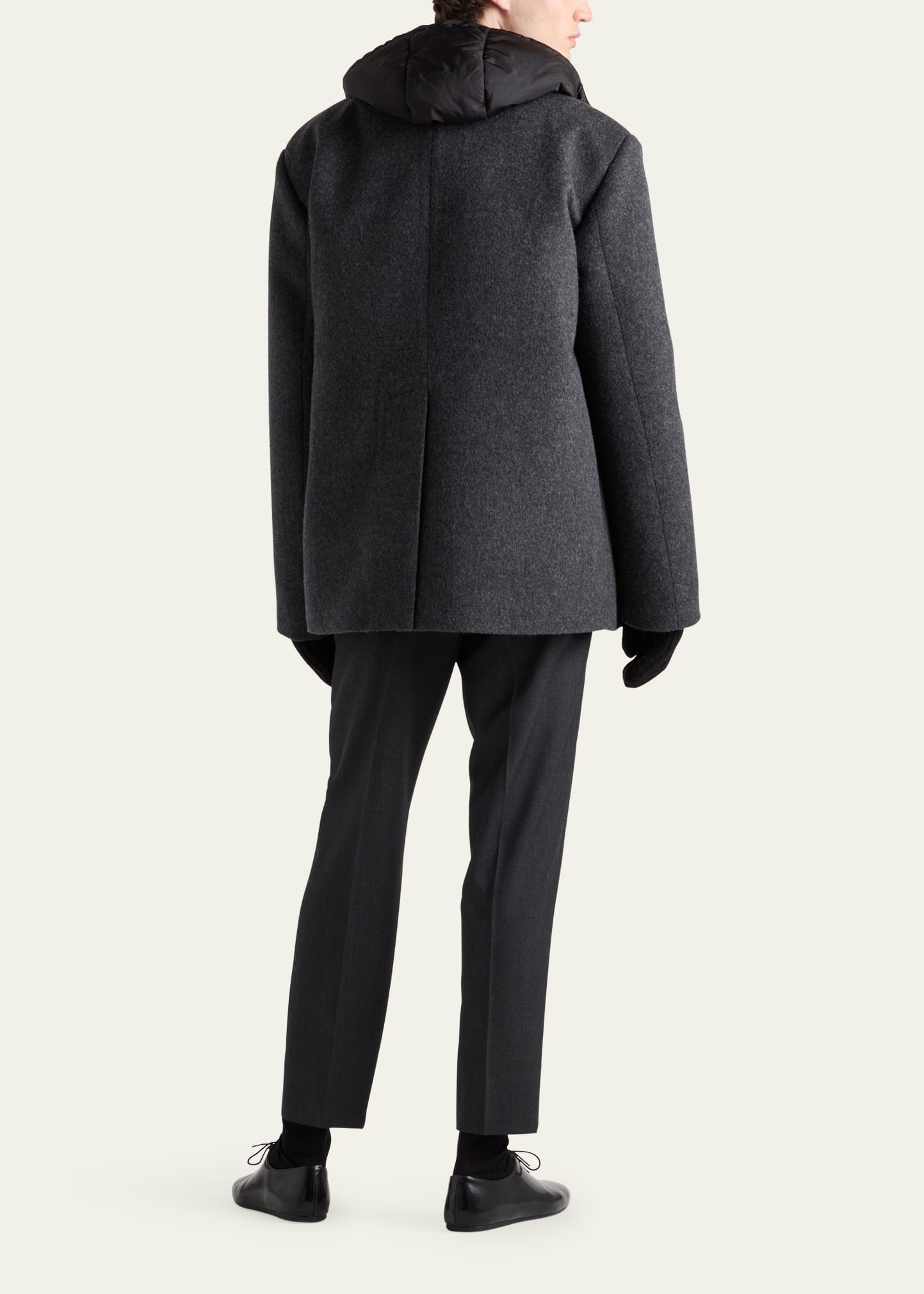 Men's Cashmere-Wool Hooded Sweater - 3
