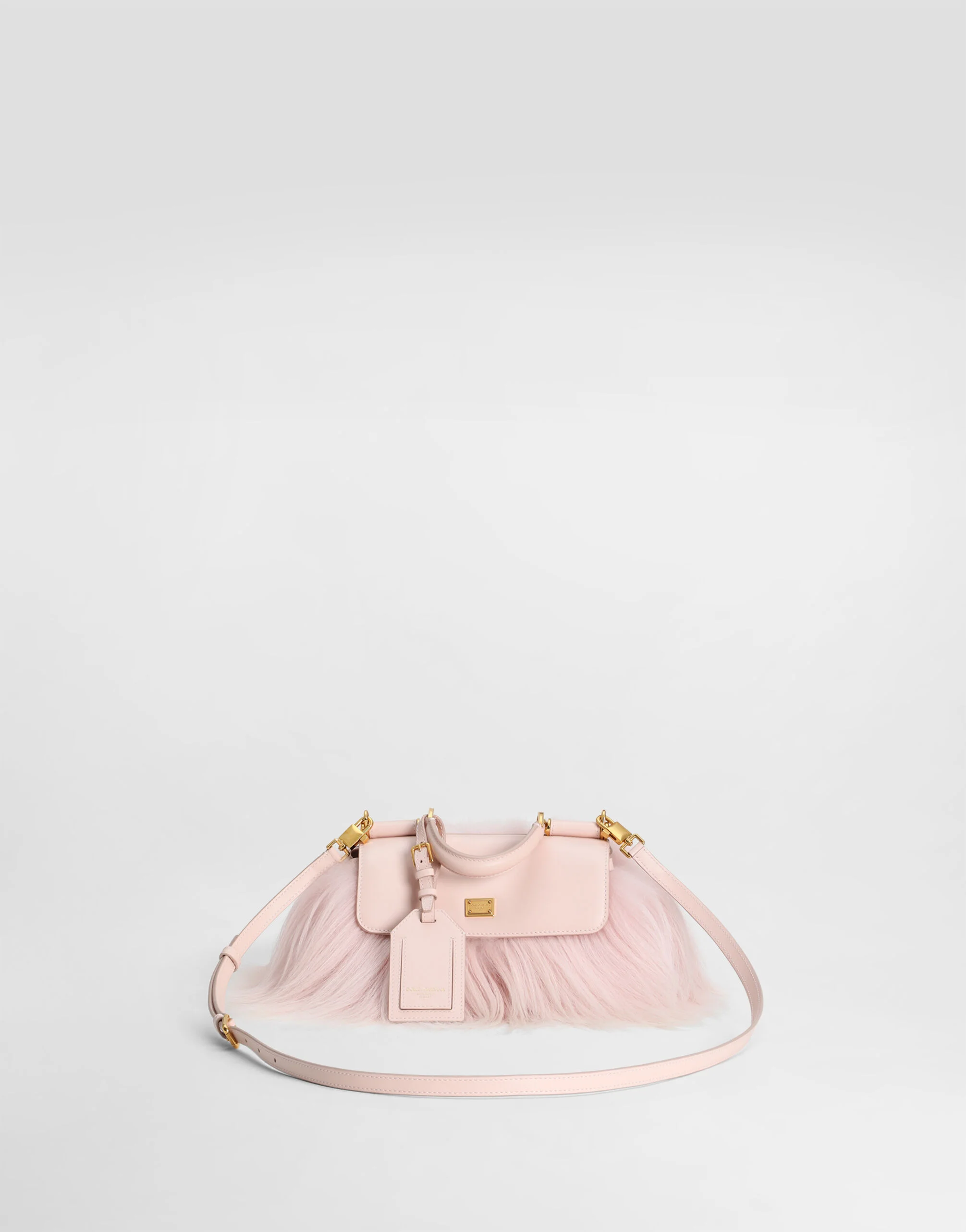 Mini My Sicily handbag in long-hair goat fur and plongé calfskin - 1