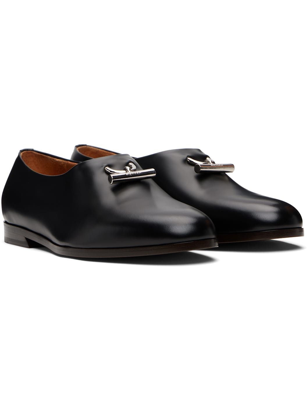 Black T-Bar Loafers - 4