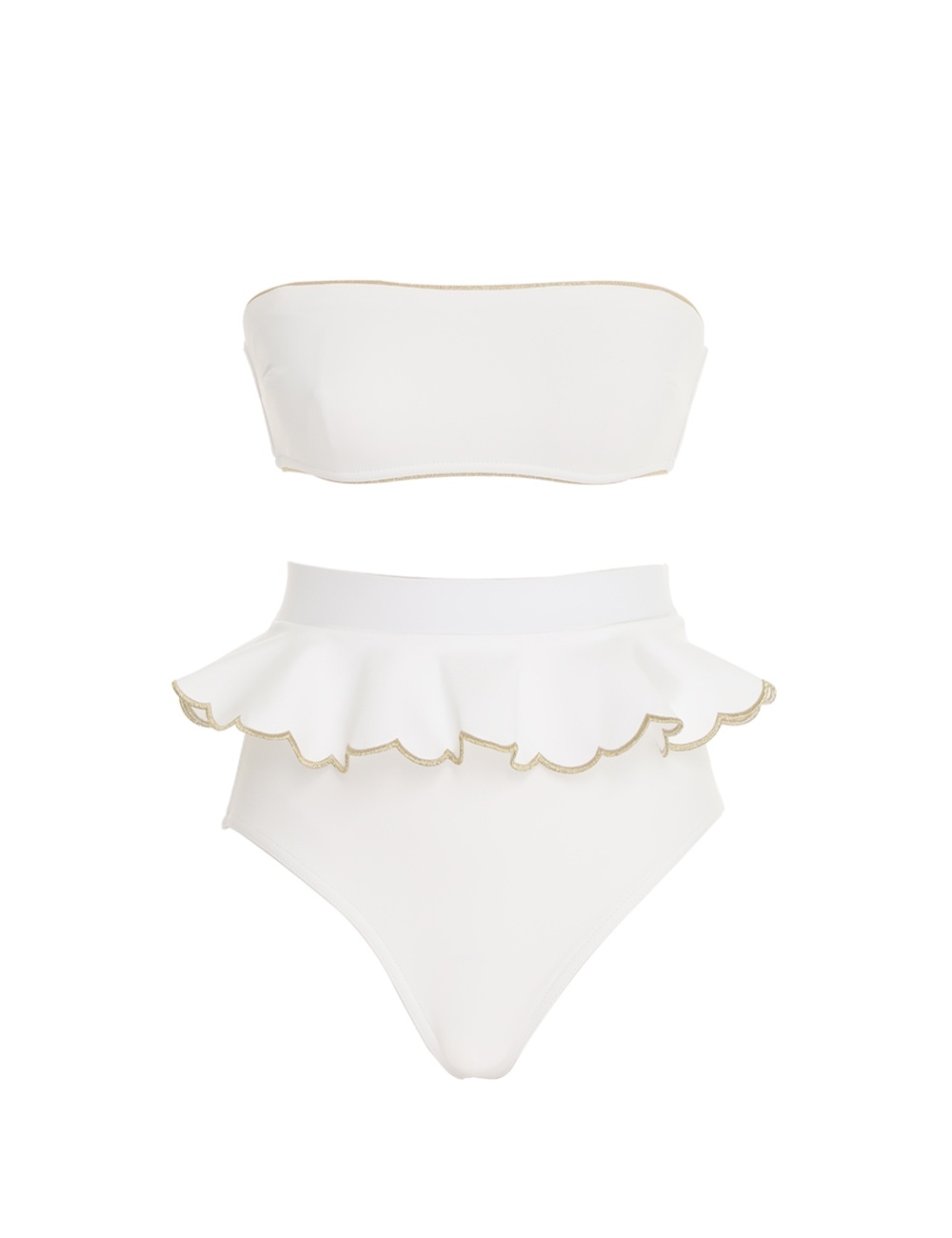 JEANNIE SCALLOP TIERED BIKINI - 1
