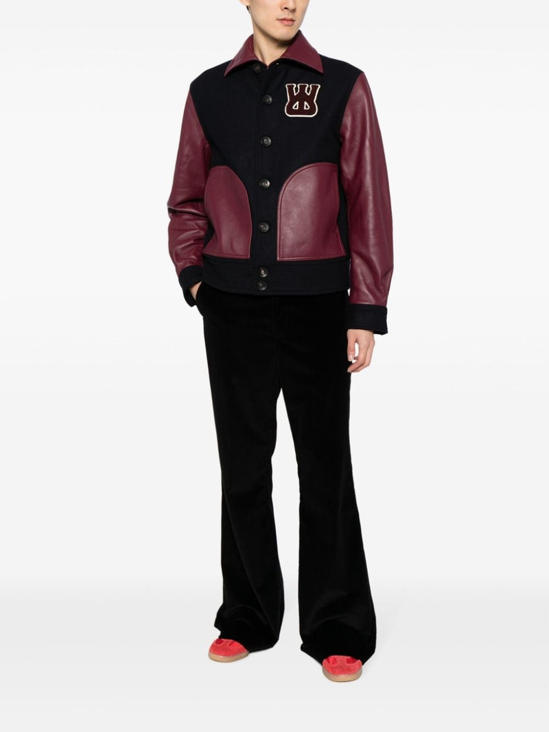 WALES BONNER logo-appliquÃ© varsity jacket outlook