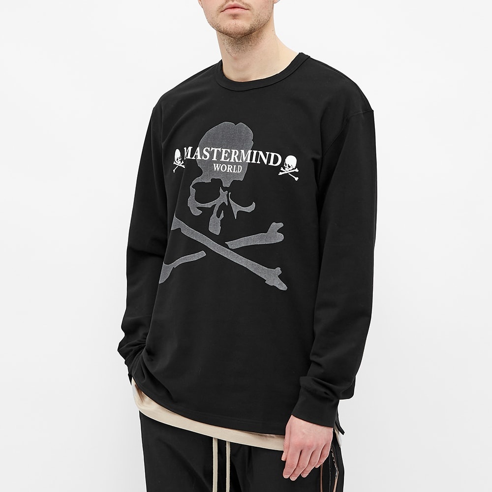 MASTERMIND WORLD Reflective Skull Logo Long Sleeve Tee - 4