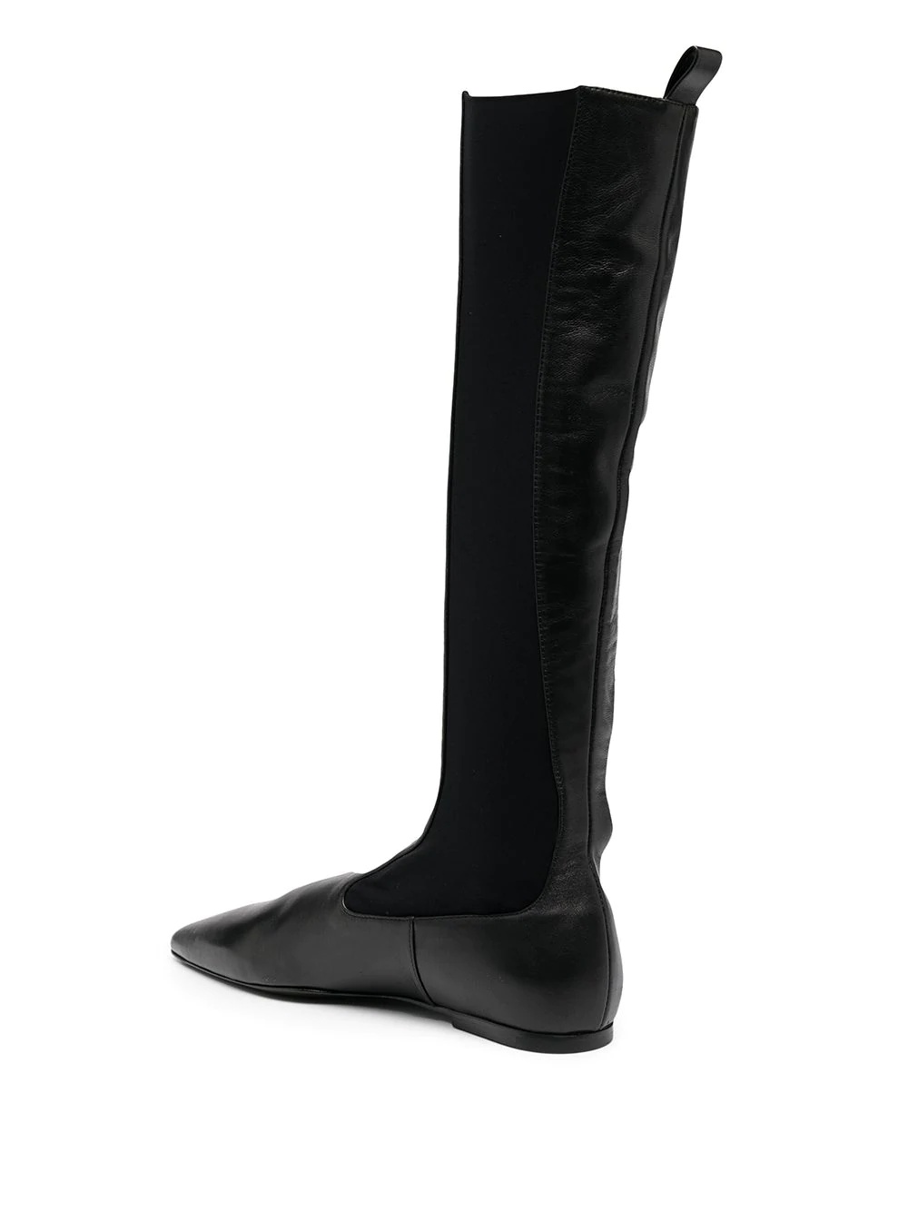 knee-length leather boots - 3