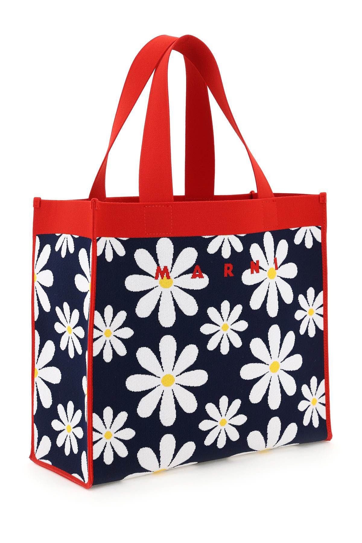 DAISY JACQUARD CANVAS SHOPPING BAG - 3