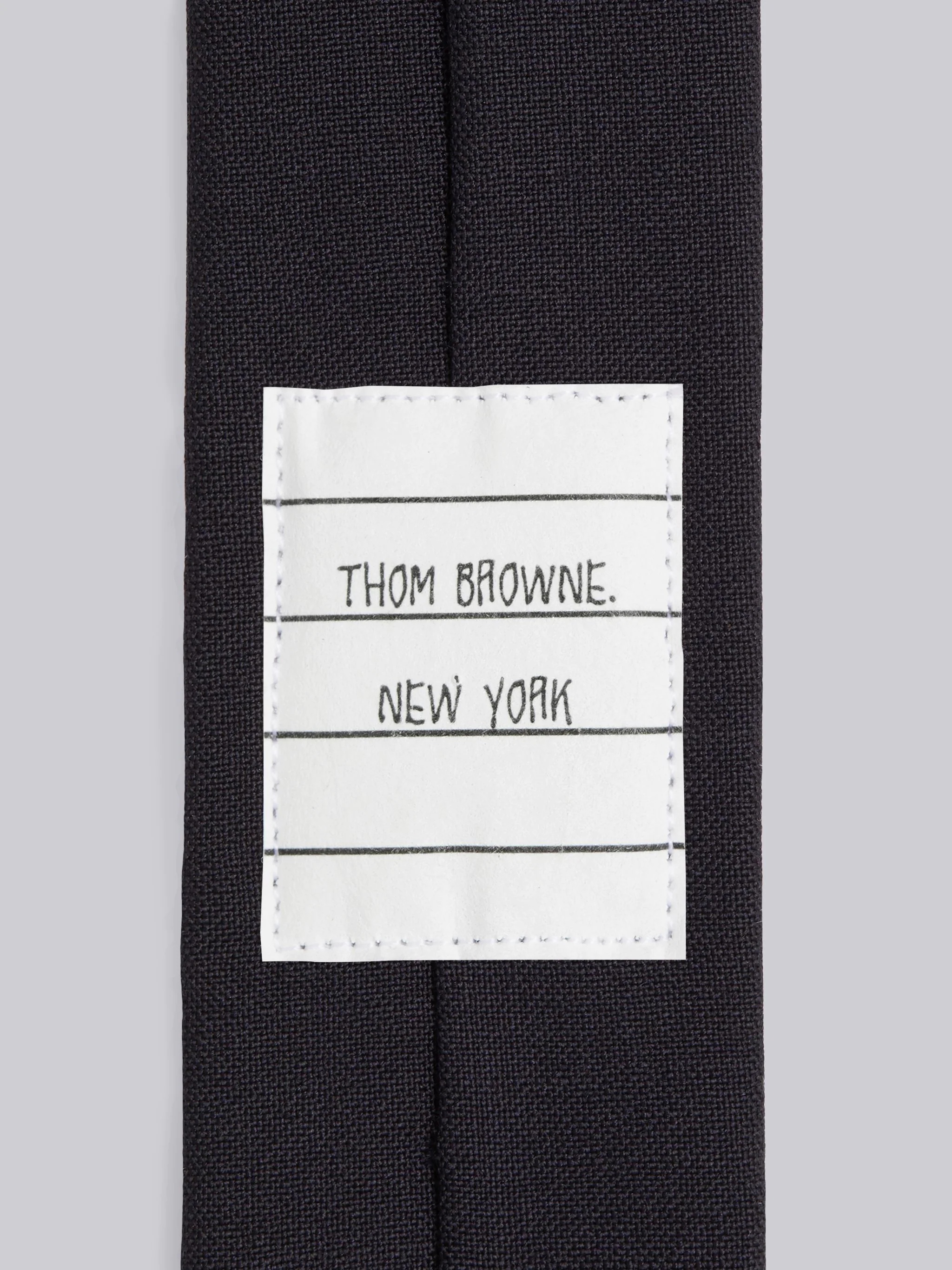 Navy Plain Weave 4-Bar Tie - 2