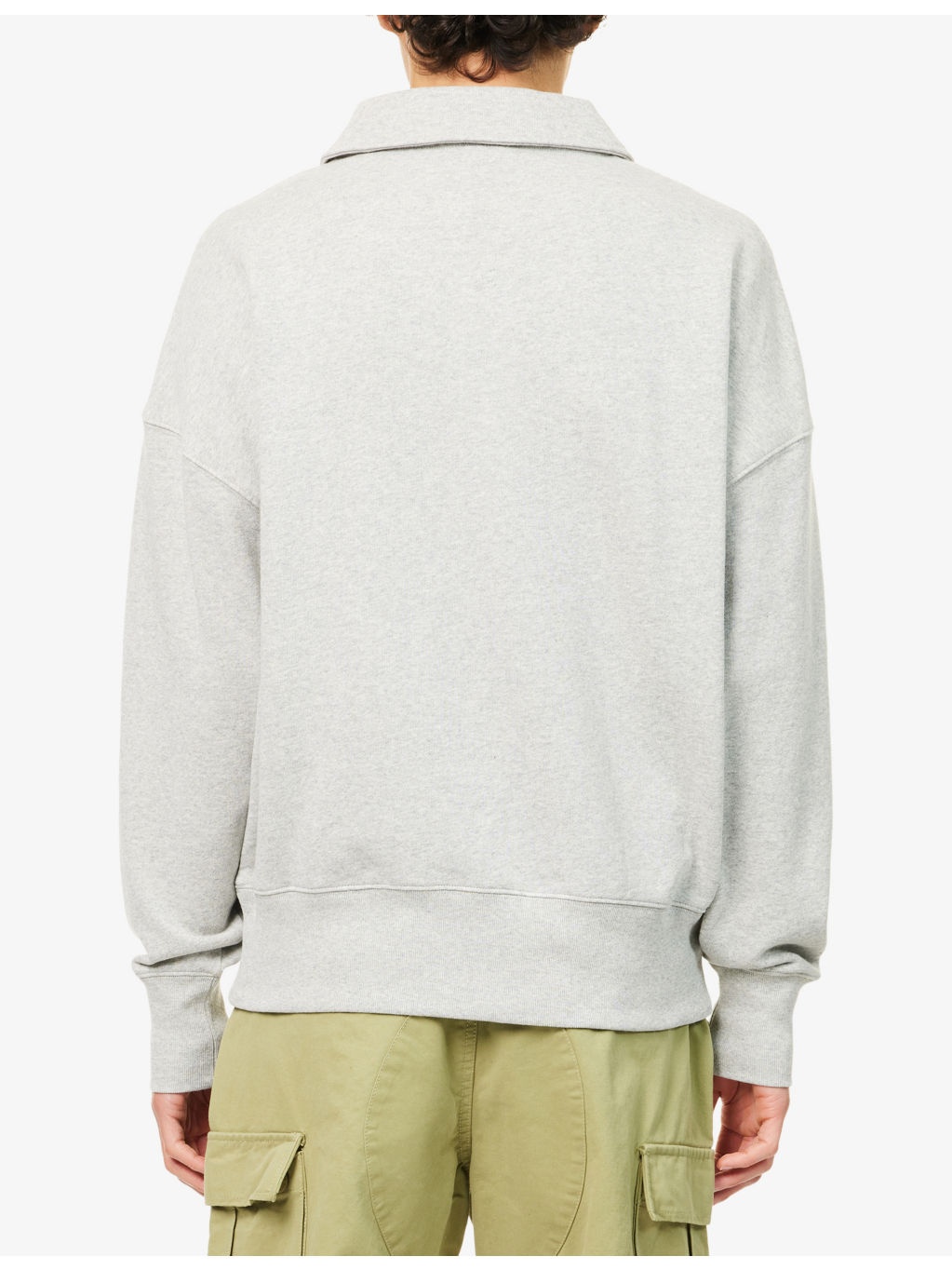 Collegiate Kangaroo-Pocket Cotton-Jersey Sweatshirt - 4