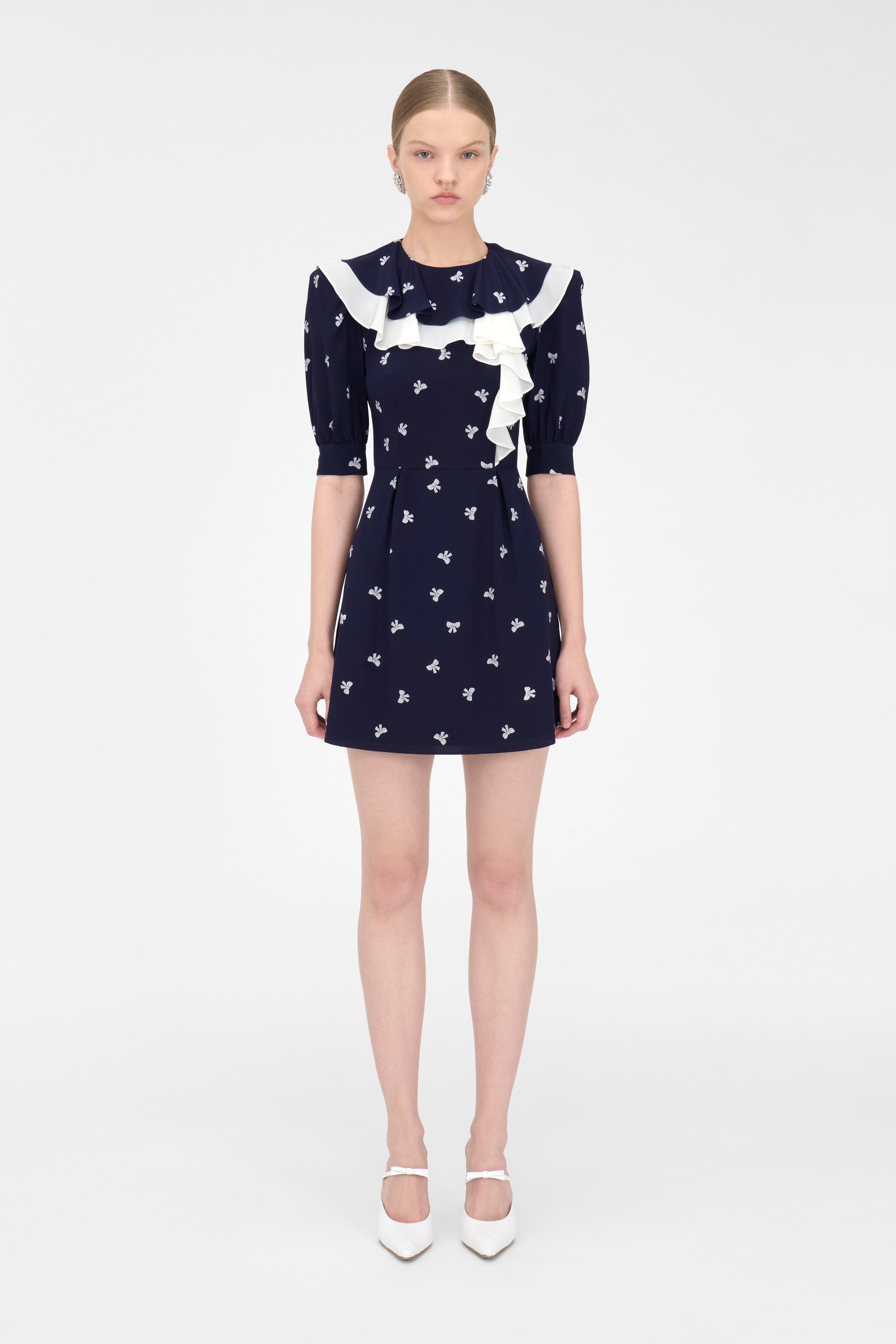 BOWS PRINT MINI DRESS - 3