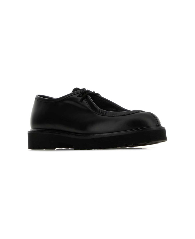 Max Mara Black Leather Track Lace-up Shoes outlook