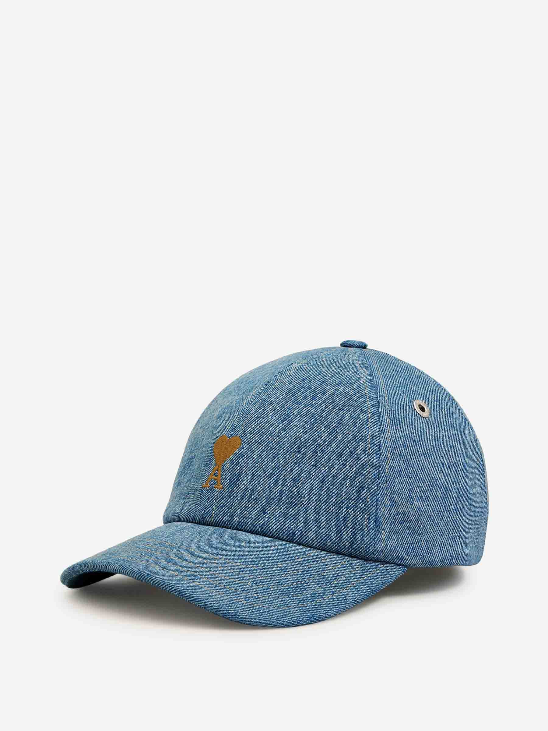 DENIM EMBROIDERED CAP - 1