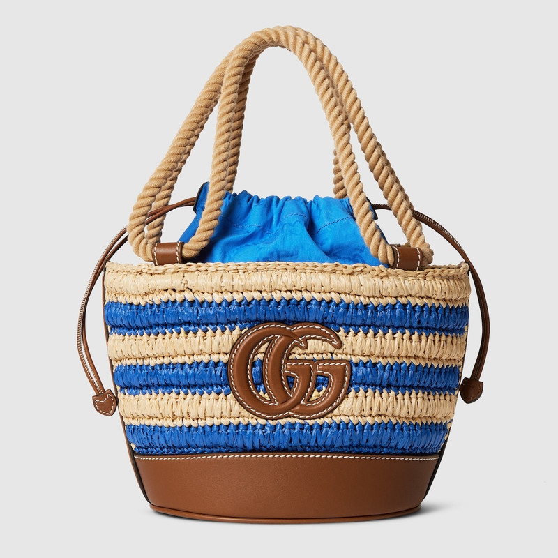 Woven mini bucket bag 1