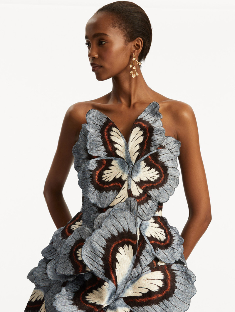 BUTTERFLY EMBROIDERED COCKTAIL DRESS 5