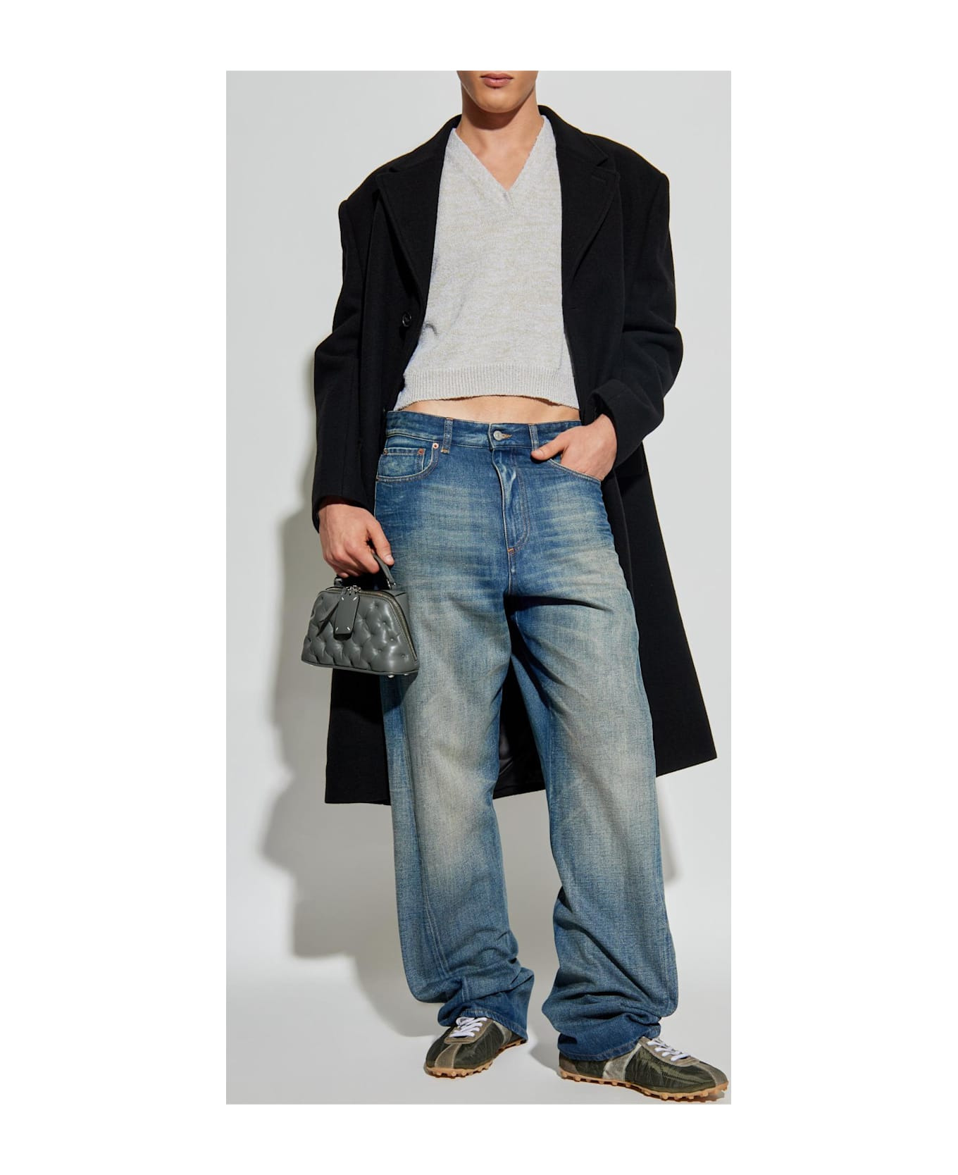 Light Blue Cotton Jeans - 2