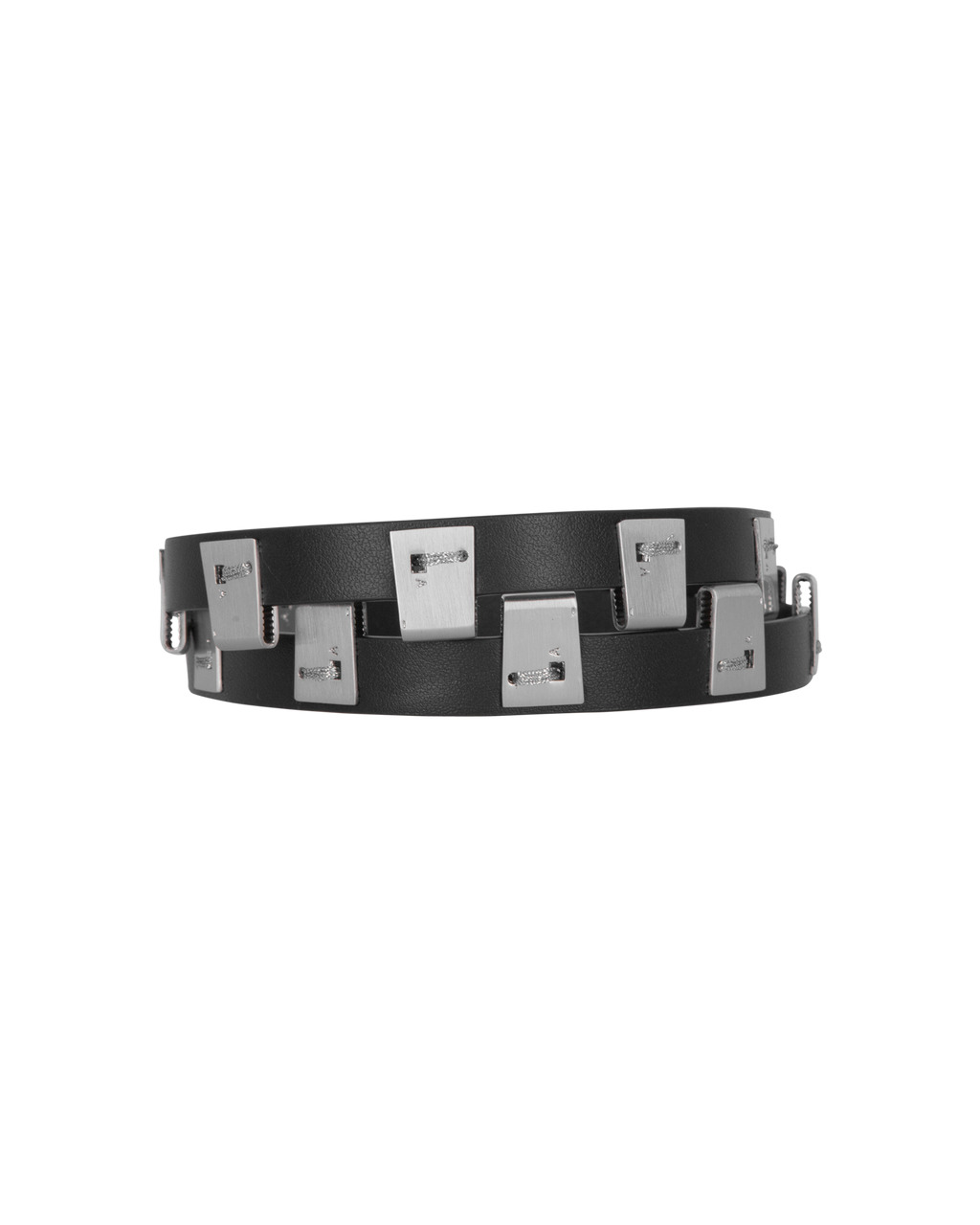 DOUBLE LIGHTERCAP LEATHER CHOKER - 1