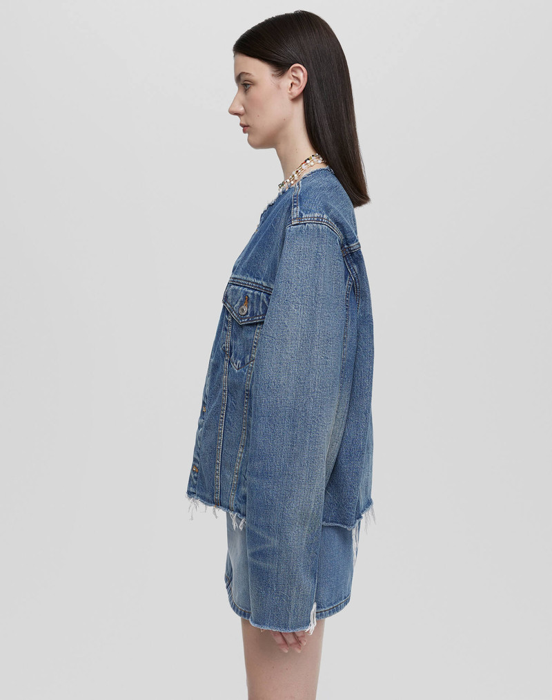 Cutoff Trucker Jacket - Mid Fade 6
