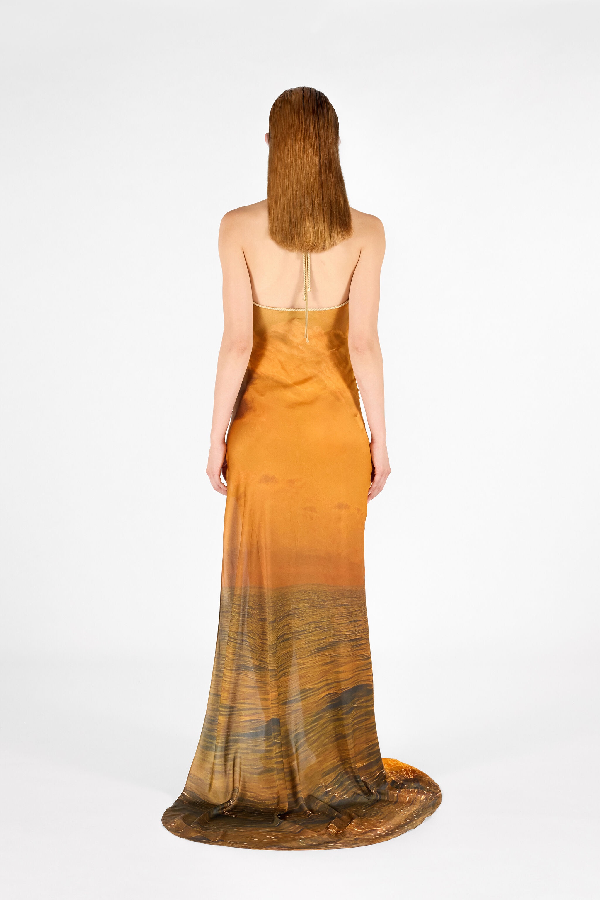Sunset Print Long Dress - 4