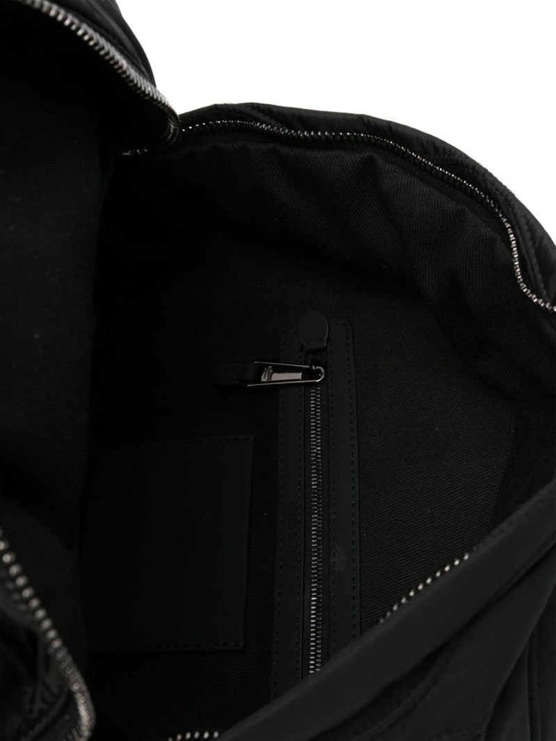 logo-patch quilted backpack 5