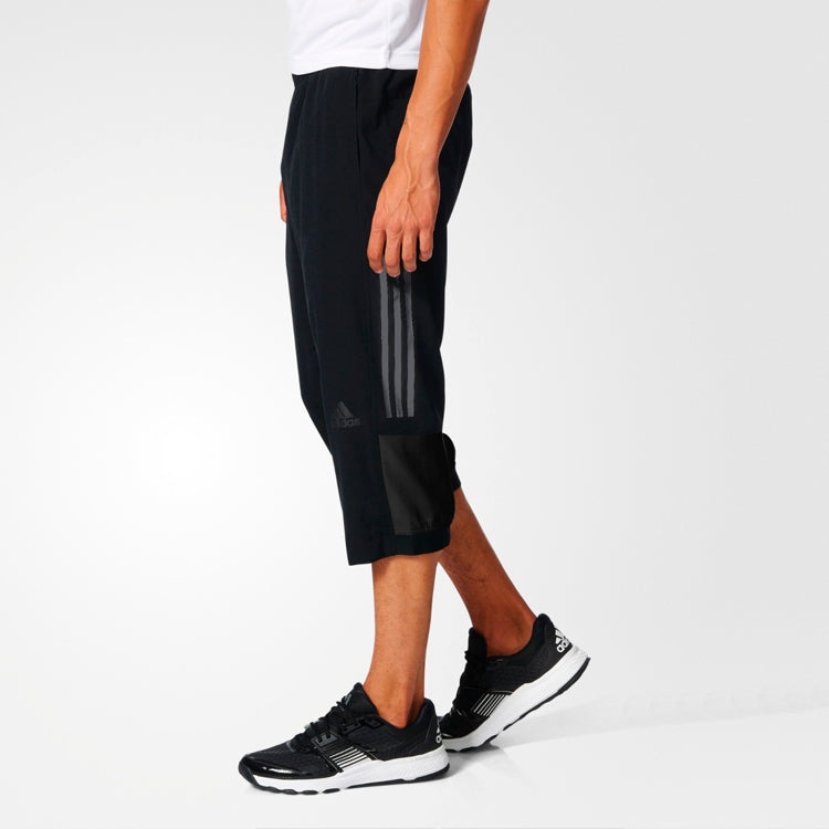 adidas Casual Woven Sports Seven-Cent Trousers Men's Black BK0982 - 4