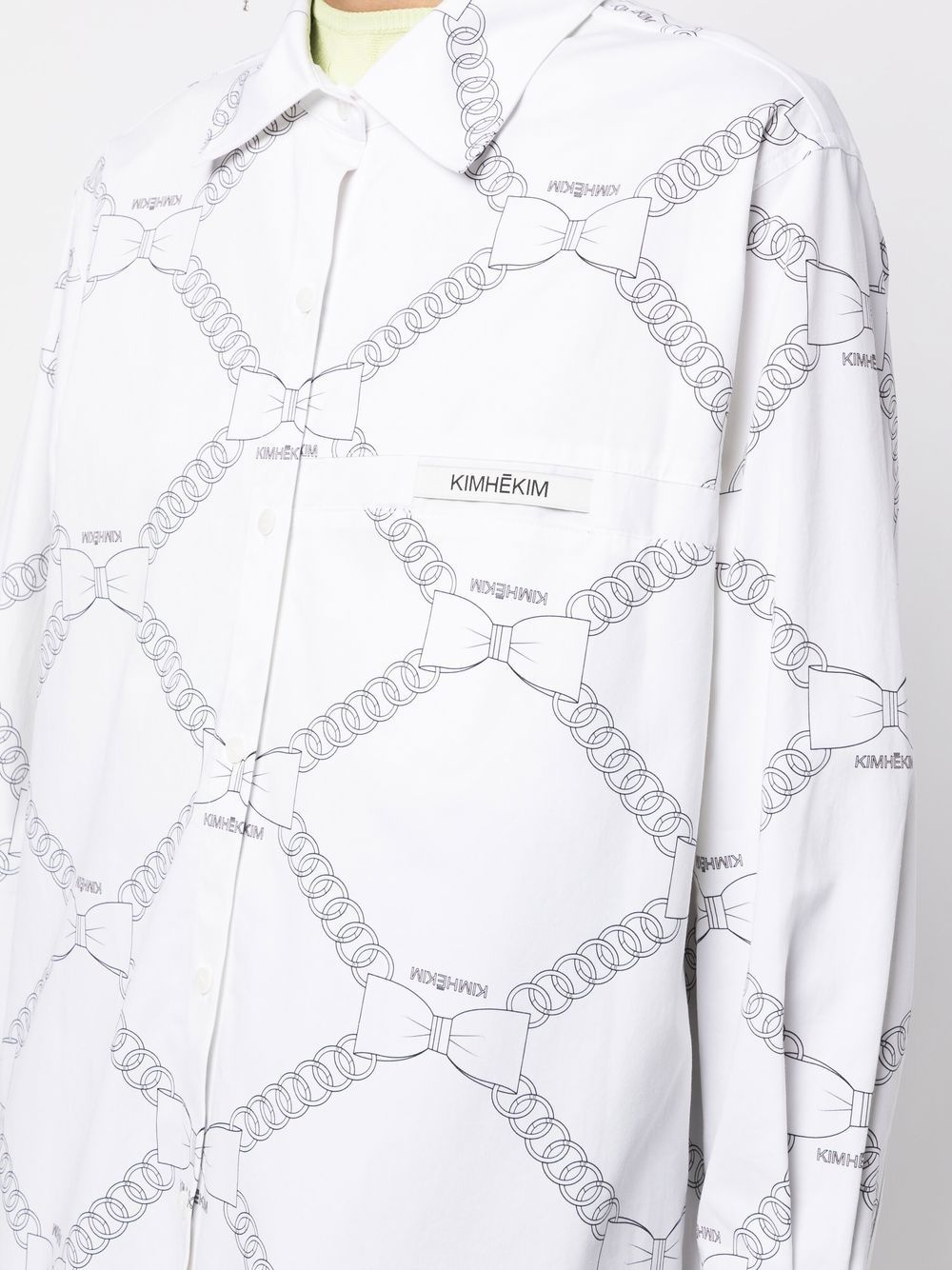 chain-link print shirt - 5