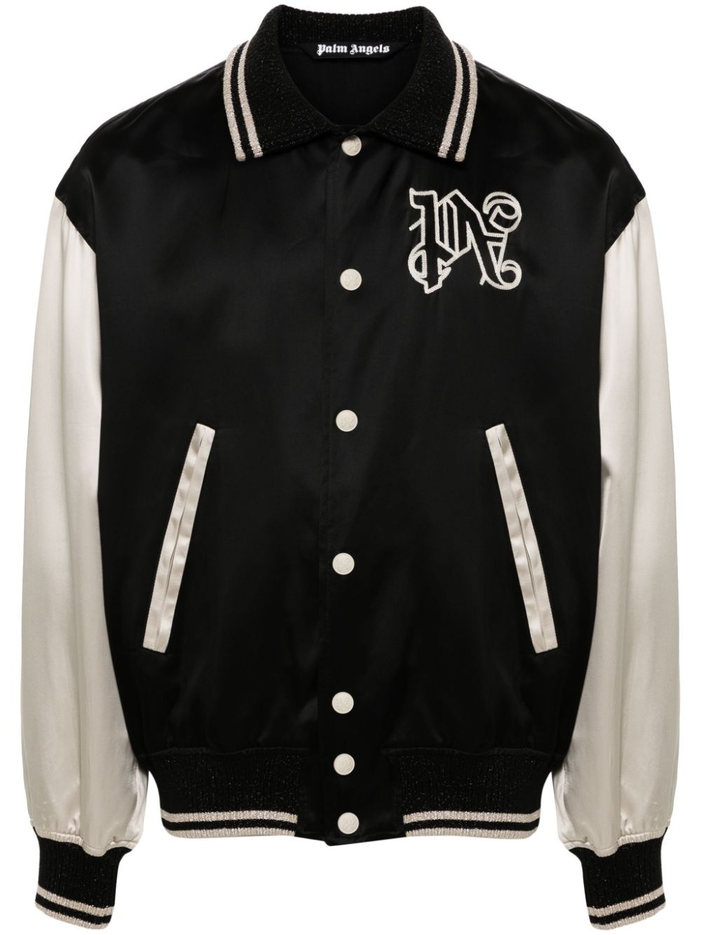 gothic-logo varsity jacket - 1