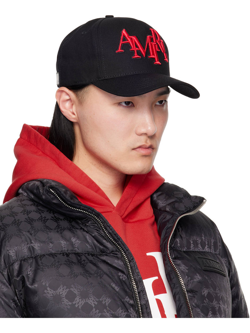 AMIRI Black 'Staggered AMIRI' Canvas Cap outlook