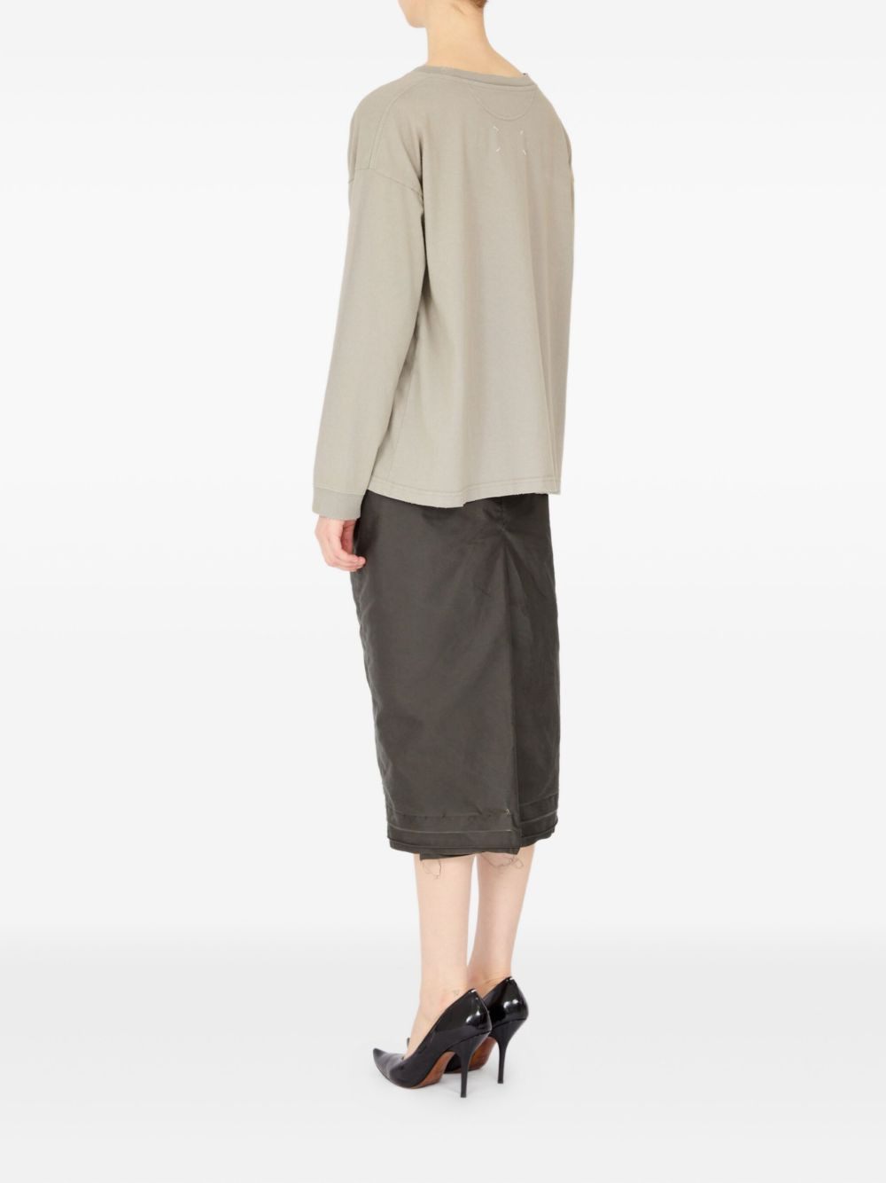 Numbers-print long-sleeve T-shirt - 7