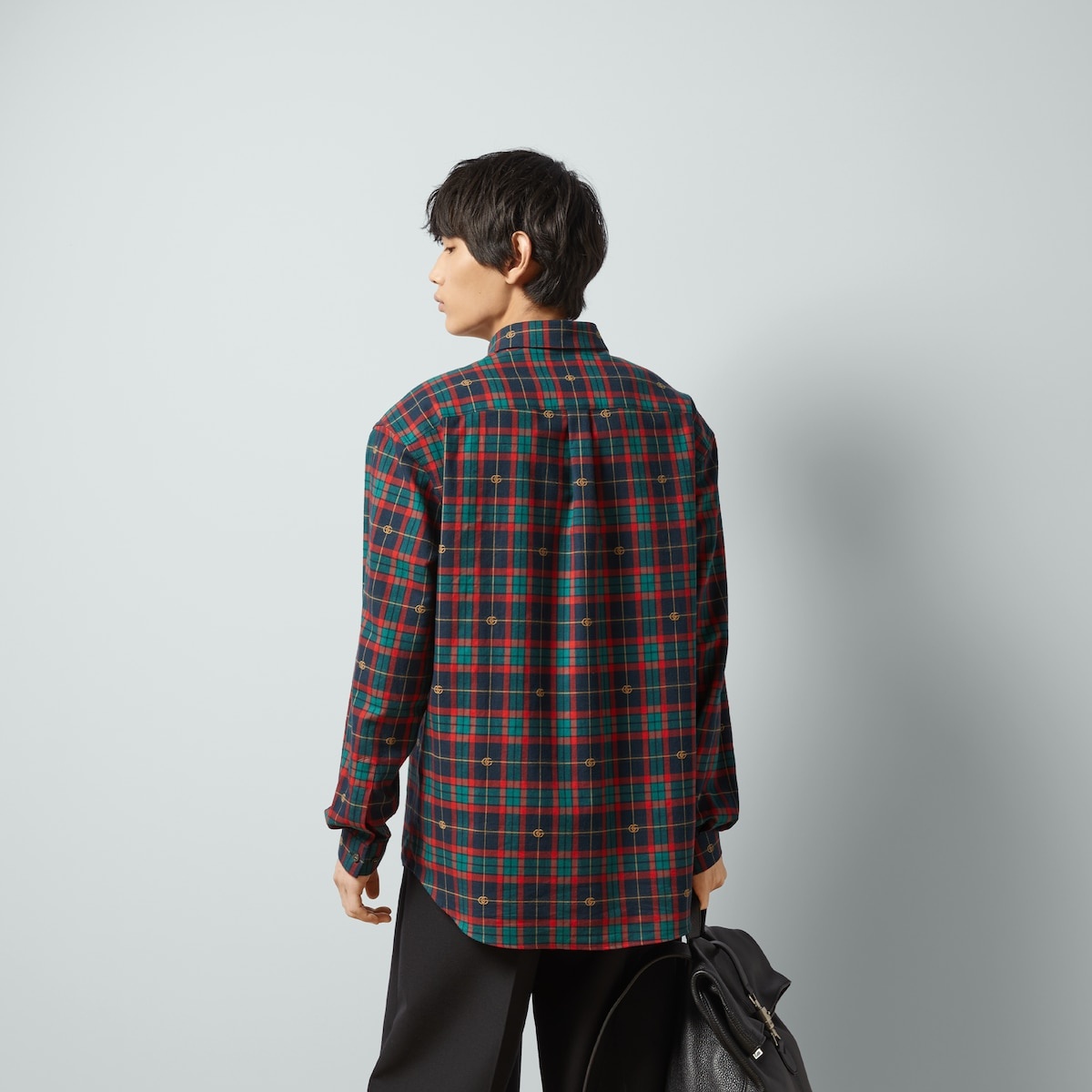 Double G tartan cotton shirt - 6