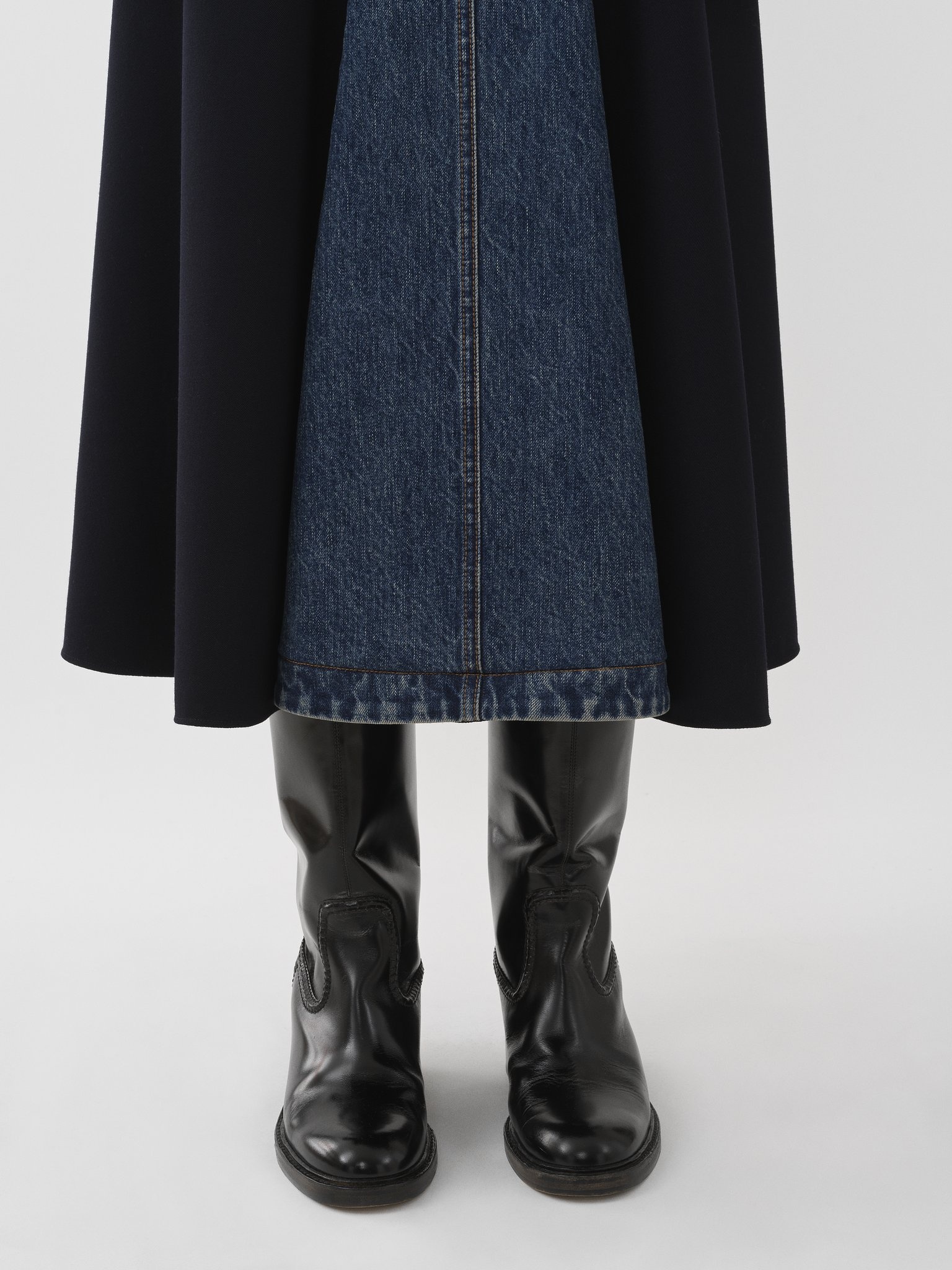 FLARED MID-LENGTH SKIRT - 5