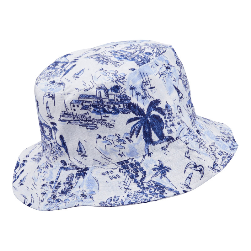 Vilebrequin Linen Bucket Hat Riviera outlook