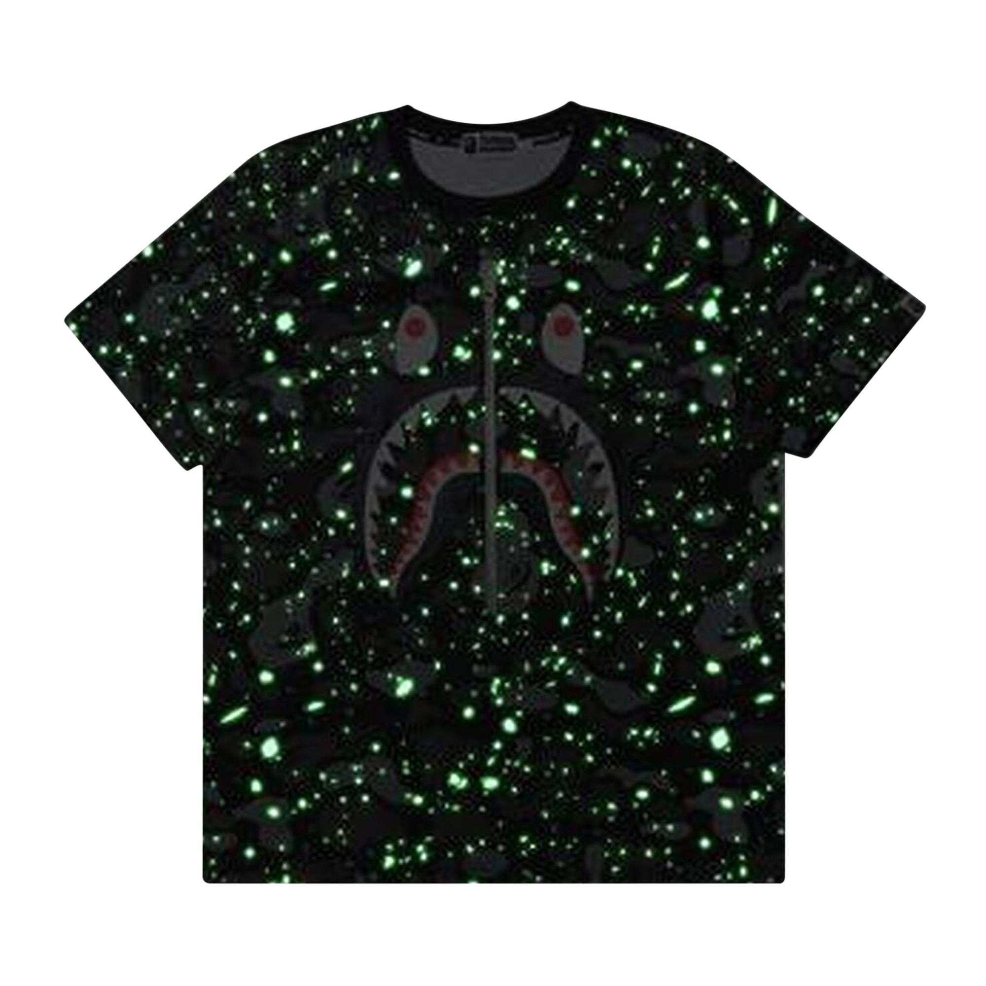 BAPE Space Camo Shark Tee 'Black' - 2