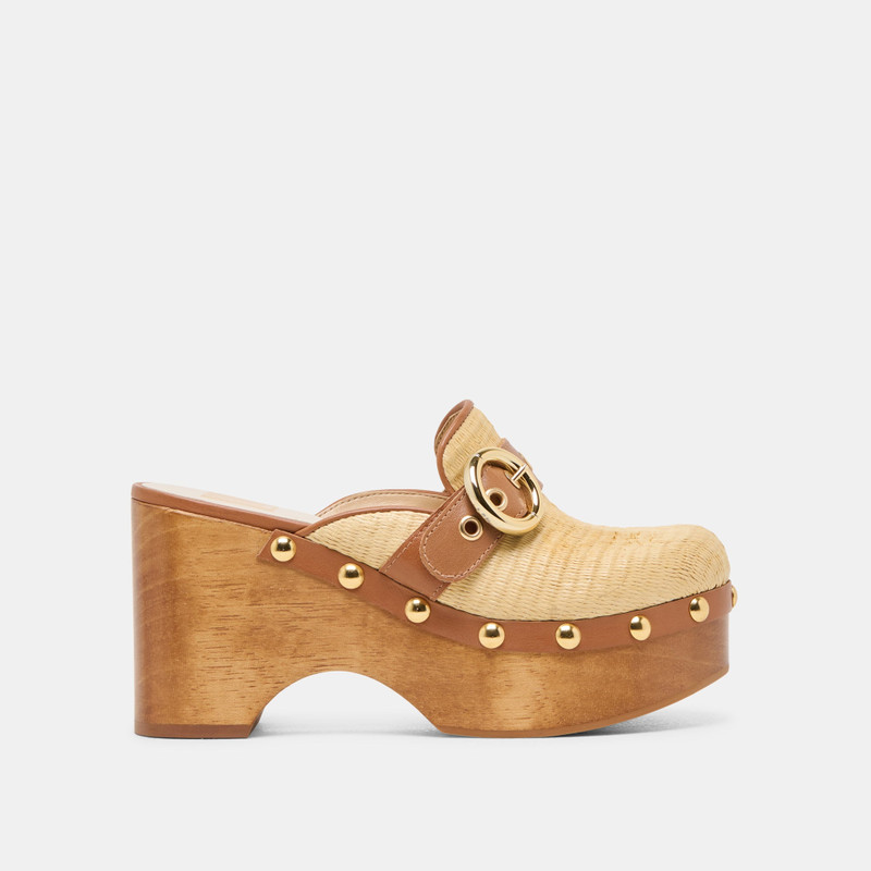 DEBRAH CLOGS LT NATURAL RAFFIA 1