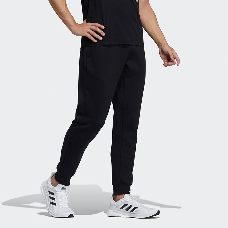 adidas M Pants Solid Color Casual Sports Bundle Feet Long Pants Black H55257 - 5