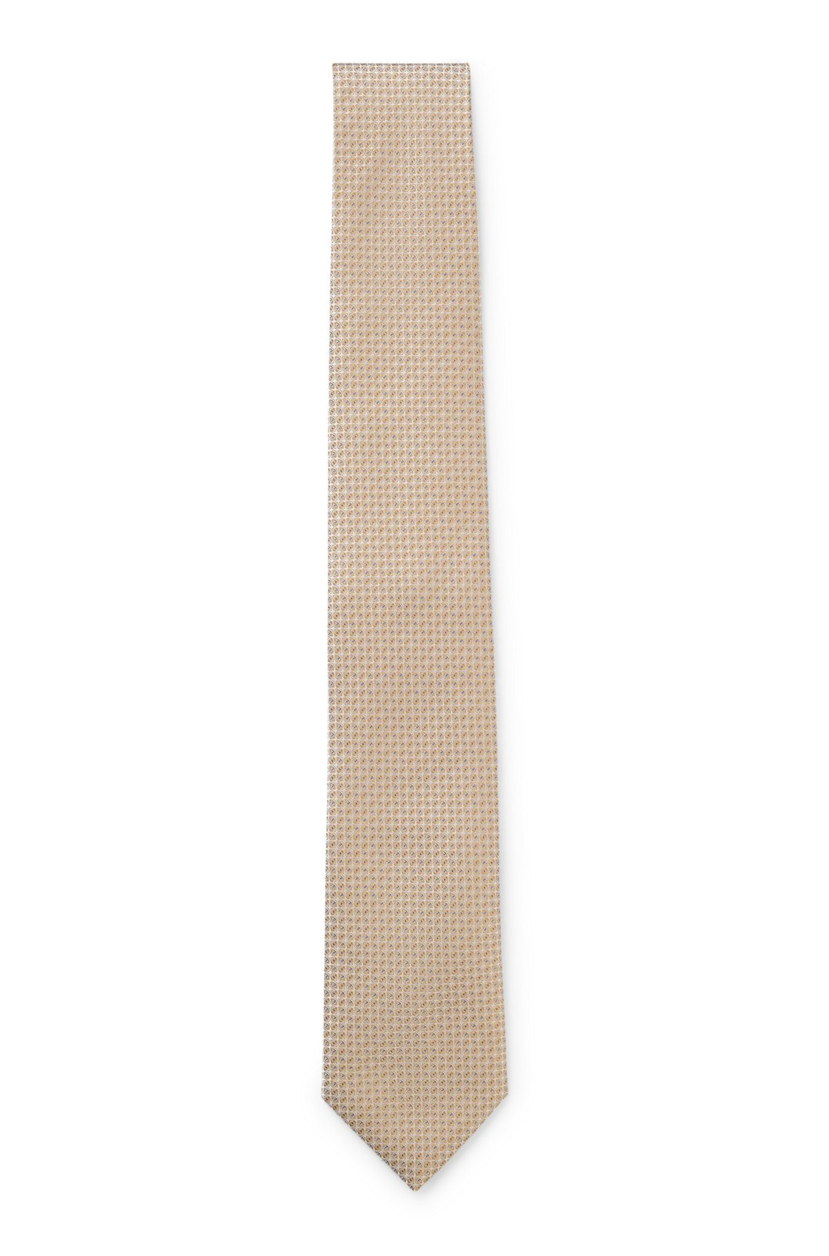 SILK-BLEND TIE WITH MICRO PATTERN - 1
