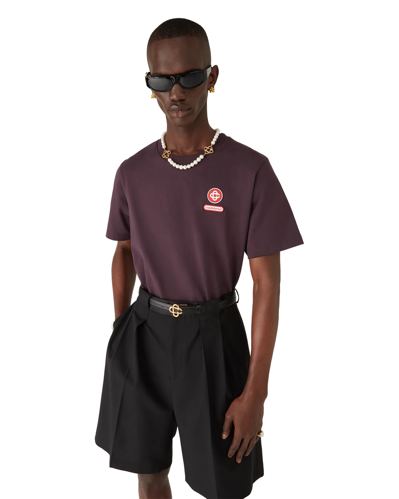 Logo Patch Short Sleeve T-Shirt | Casablanca Paris - 4