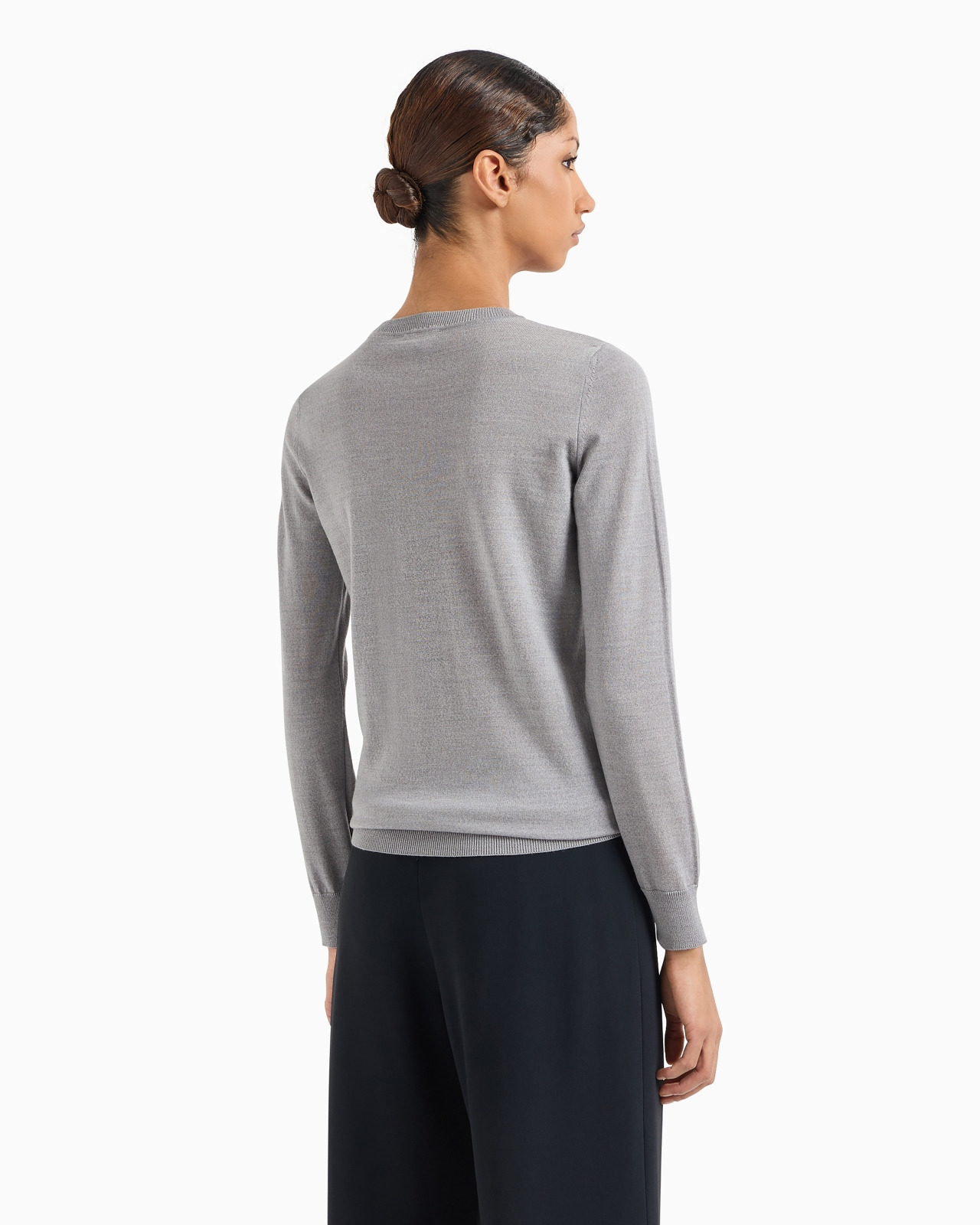 Crew-neck jumper in pure virgin wool - 3